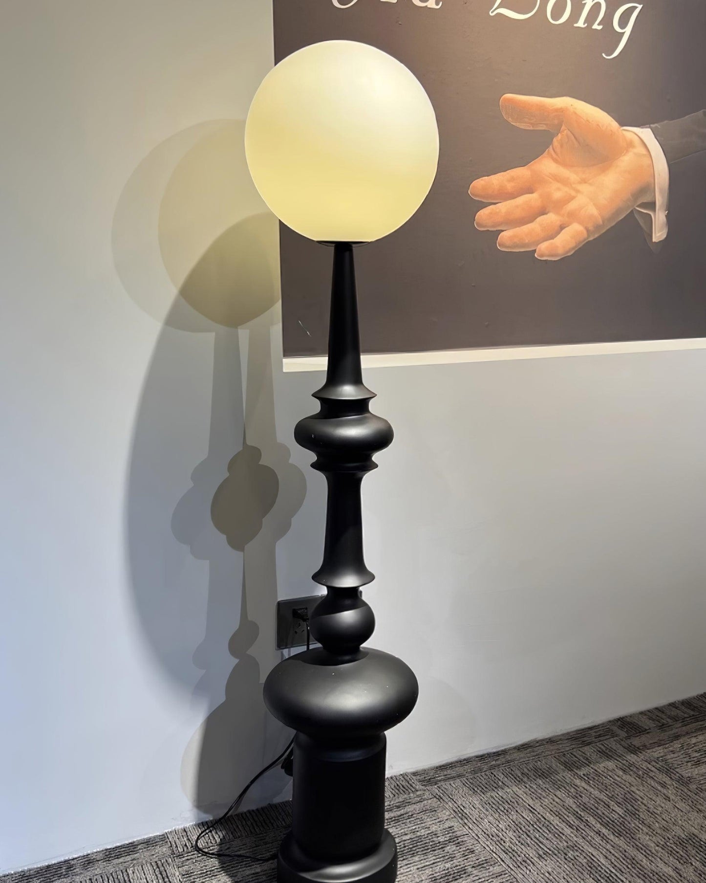 Roman Column Floor Lamp with LED Light, Indoor Elegant Design