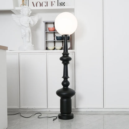 Roman Column Floor Lamp with LED Light, Indoor Elegant Design