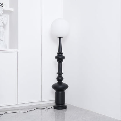 Roman Column Floor Lamp with LED Light, Indoor Elegant Design