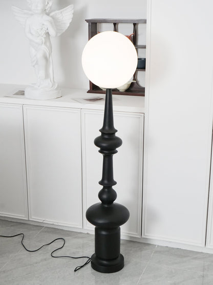 Roman Column Floor Lamp with LED Light, Indoor Elegant Design