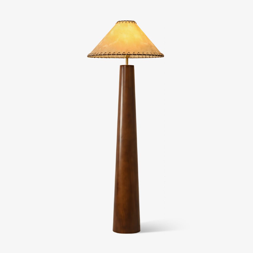 Crestview Paper Column Floor Lamp with Handmade Shade