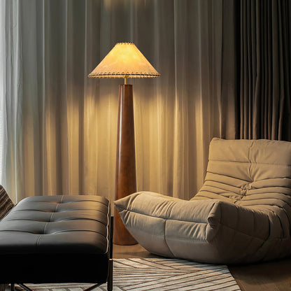 Crestview Paper Column Floor Lamp with Handmade Shade