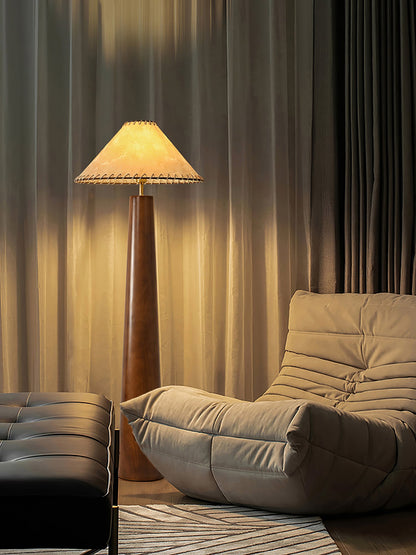 Crestview Paper Column Floor Lamp with Handmade Shade