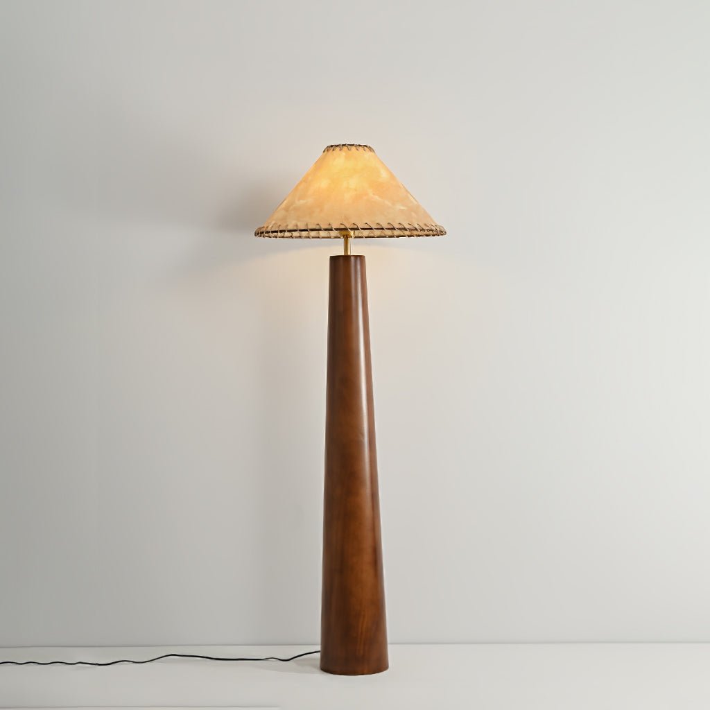 Crestview Paper Column Floor Lamp with Handmade Shade