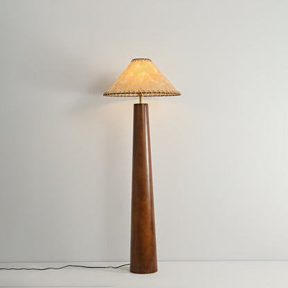 Crestview Paper Column Floor Lamp with Handmade Shade