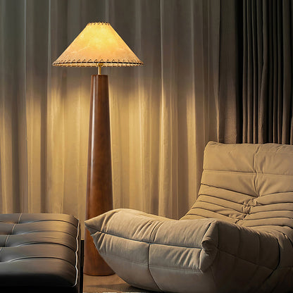 Crestview Paper Column Floor Lamp with Handmade Shade