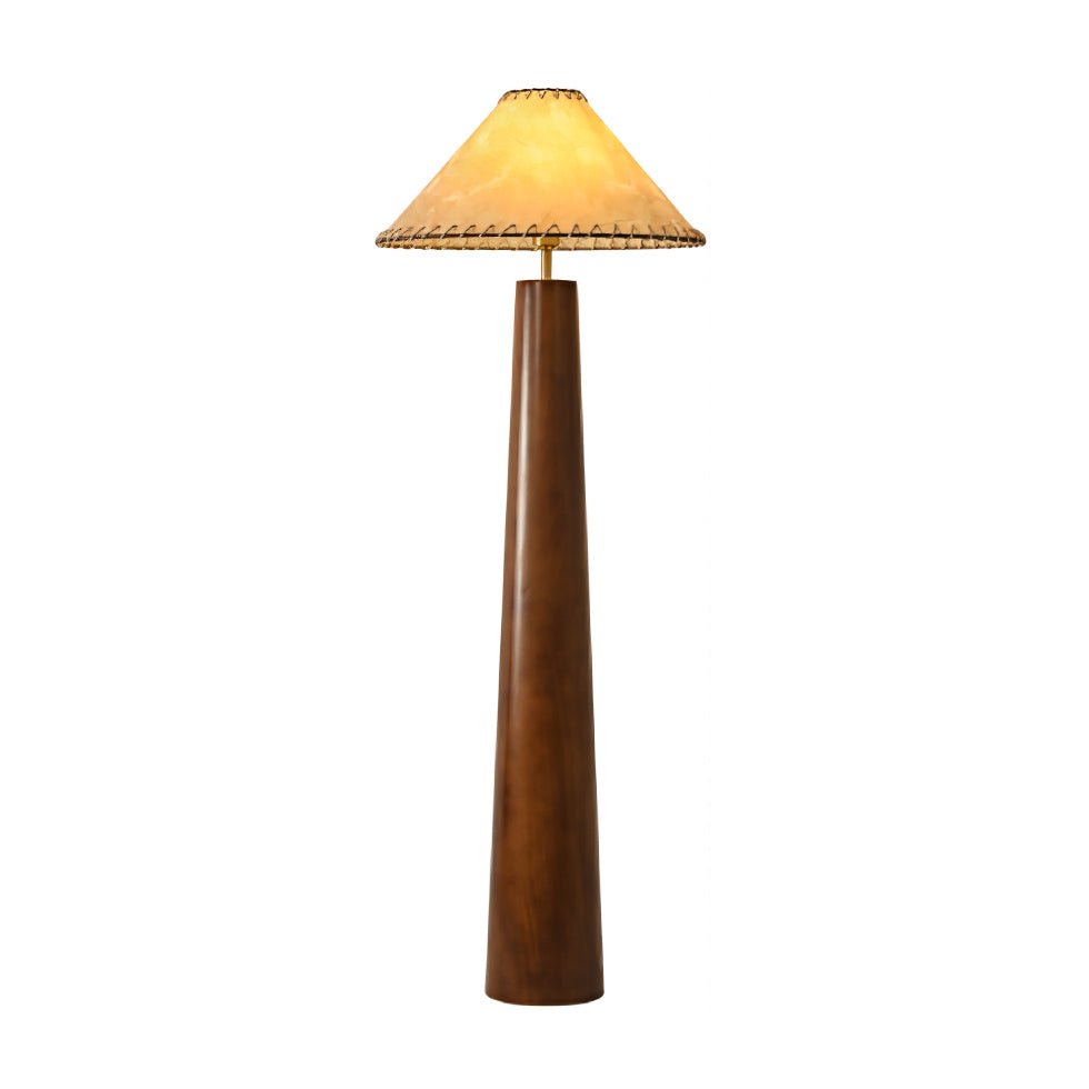 Crestview Paper Column Floor Lamp with Handmade Shade