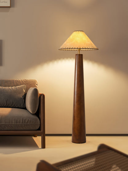 Crestview Paper Column Floor Lamp with Handmade Shade