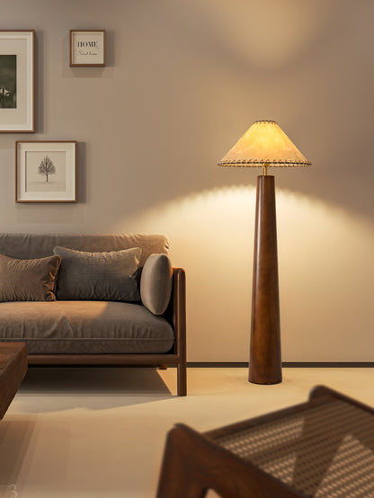 Crestview Paper Column Floor Lamp with Handmade Shade
