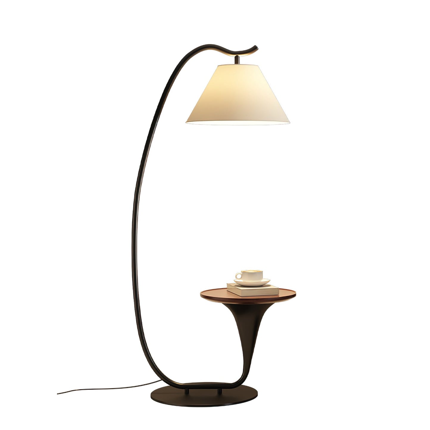 Curvature Floor Lamp with Table LED Indoor Lighting