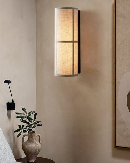 Cylinder Fabric Wall Lamp with LED Shade - Indoor Lighting