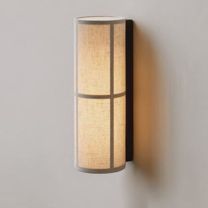 Cylinder Fabric Wall Lamp with LED Shade - Indoor Lighting