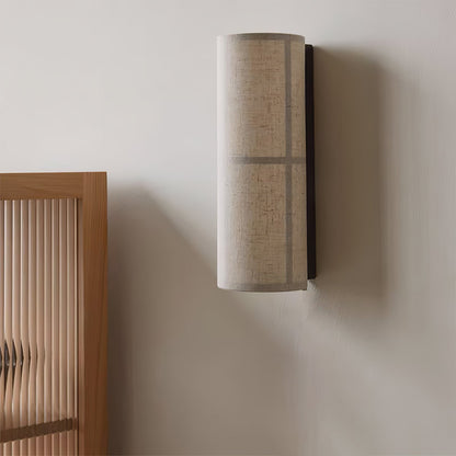 Cylinder Fabric Wall Lamp with LED Shade - Indoor Lighting