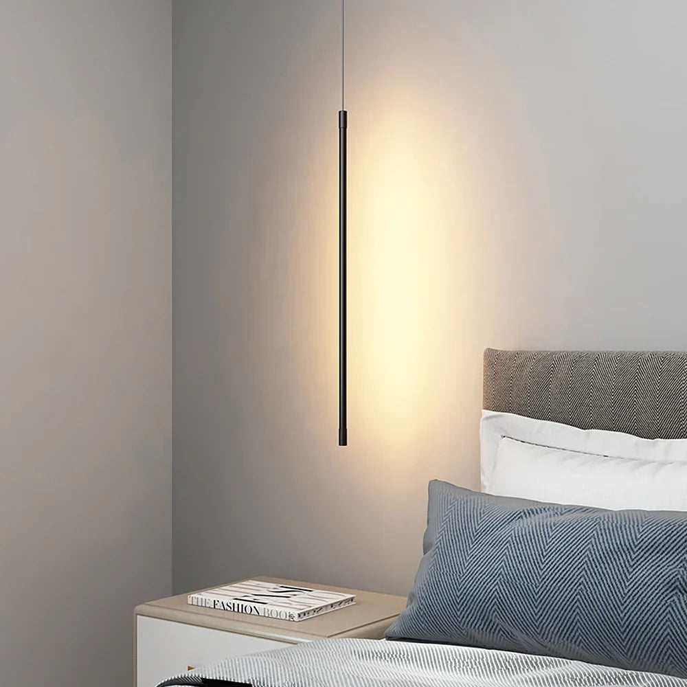 Contemporary Minimalist Long Energy-Efficient LED Luxury Pendant Light made of Aluminum