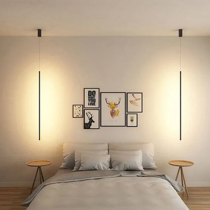 Contemporary Minimalist Long Energy-Efficient LED Luxury Pendant Light made of Aluminum