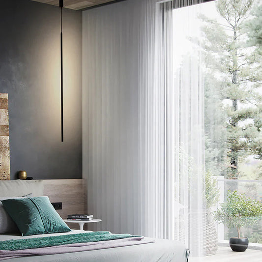 Contemporary Minimalist Long Energy-Efficient LED Luxury Pendant Light made of Aluminum