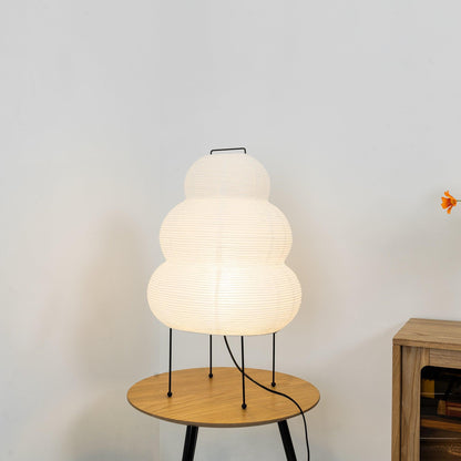 Papier Tischlampe - Japanese Style LED Table Lamp, Elegant Design