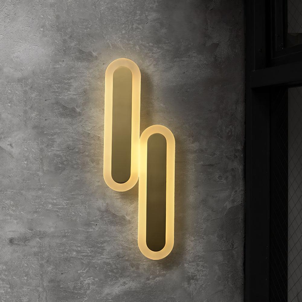 Daba Wall Lamp LED Brass Indoor Lighting Set of 2