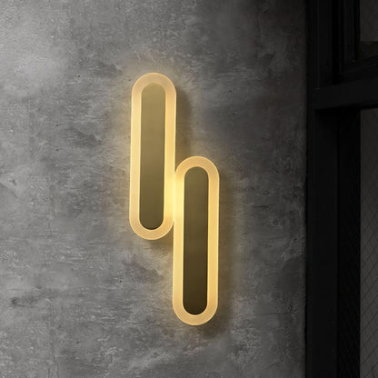 Daba Wall Lamp LED Brass Indoor Lighting Set of 2