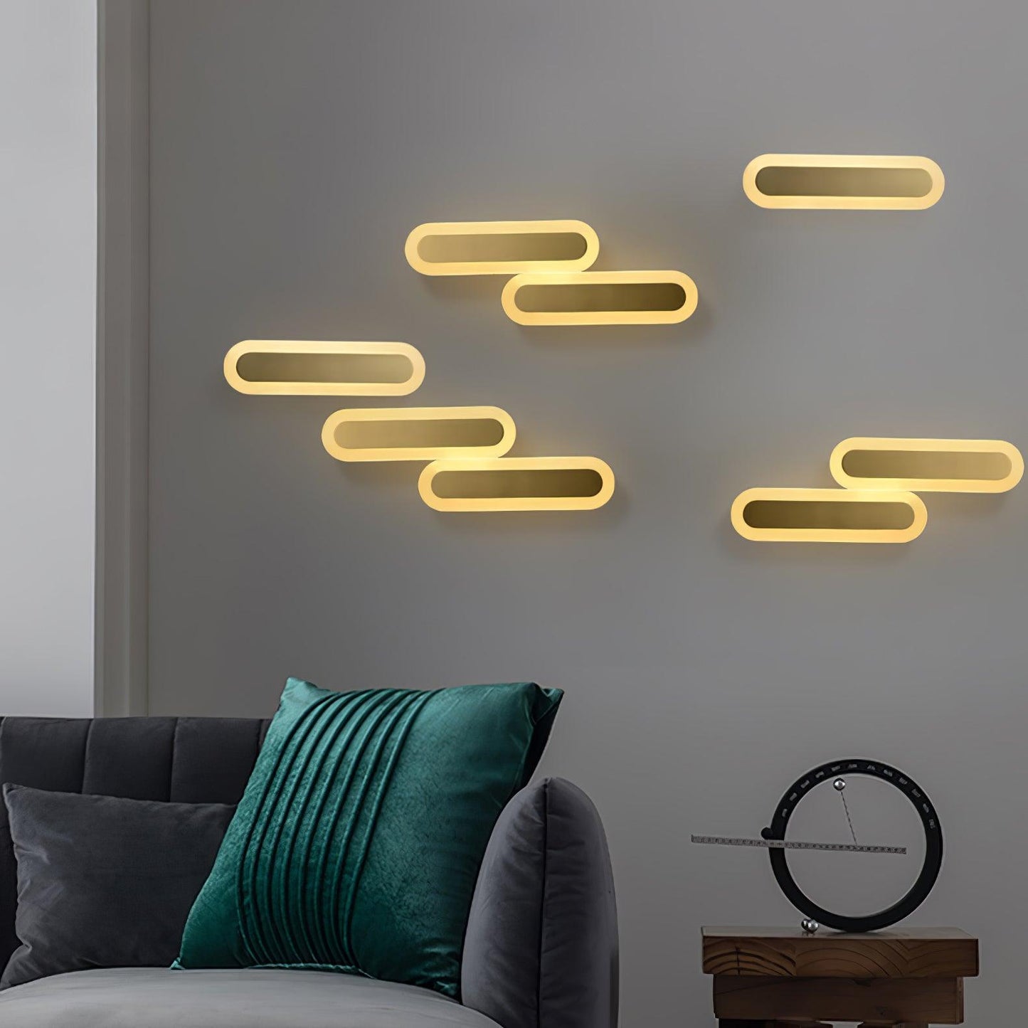 Daba Wall Lamp LED Brass Indoor Lighting Set of 2