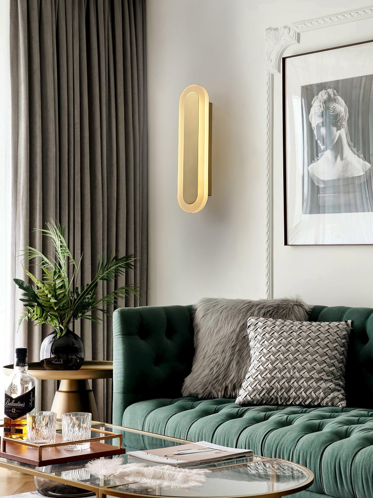 Daba Wall Lamp LED Brass Indoor Lighting Set of 2