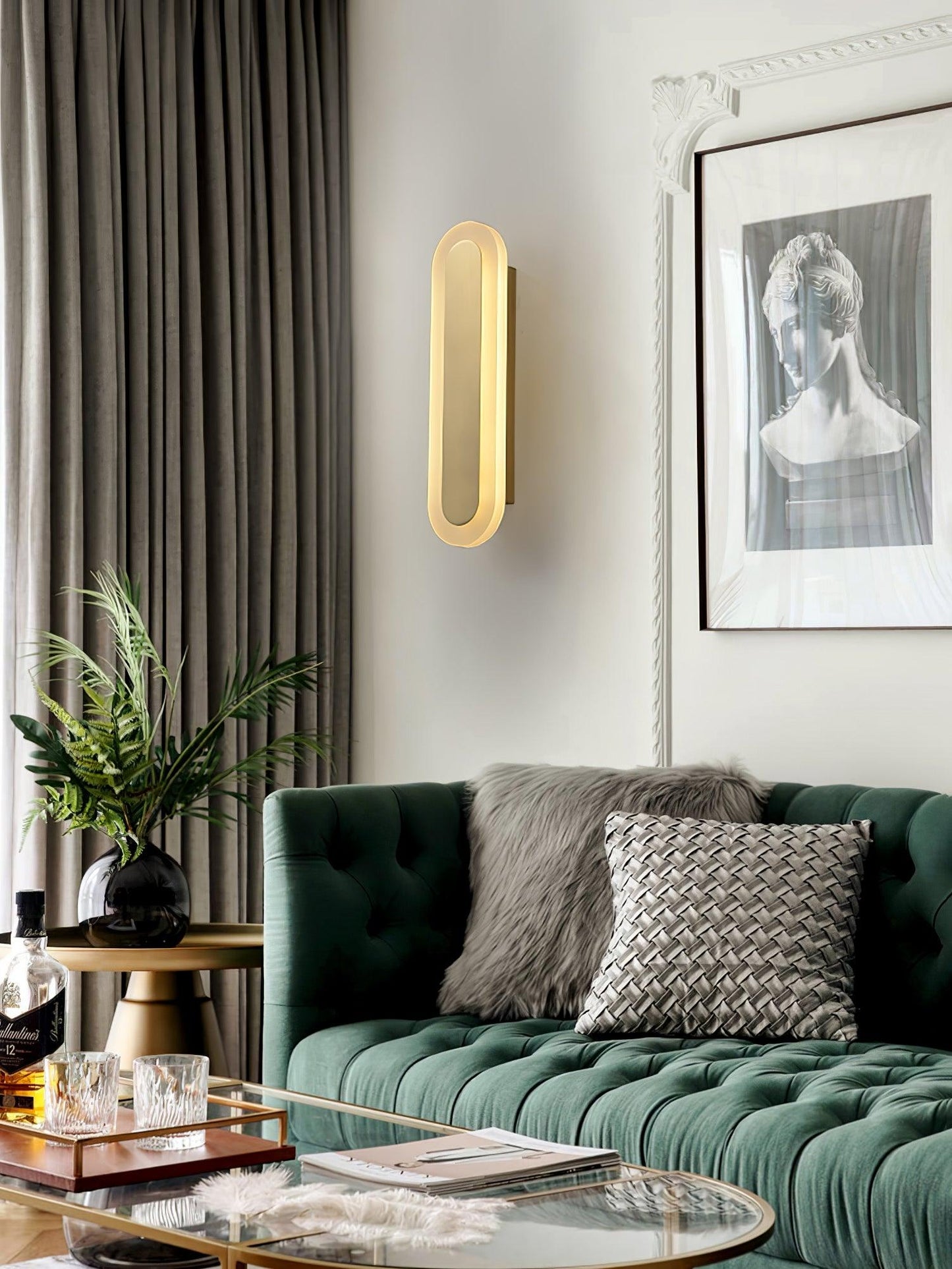 Daba Wall Lamp LED Brass Indoor Lighting Set of 2