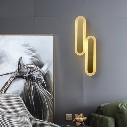 Daba Wall Lamp LED Brass Indoor Lighting Set of 2