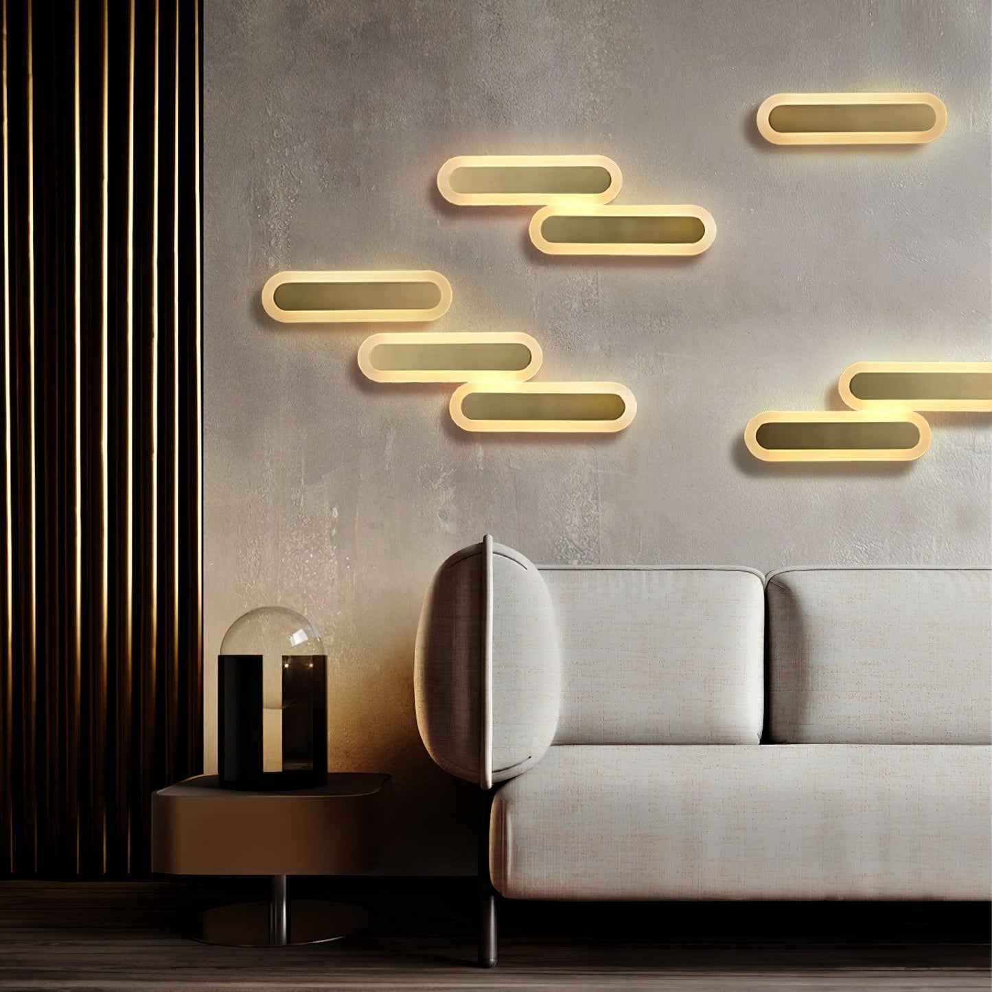 Daba Wall Lamp LED Brass Indoor Lighting Set of 2