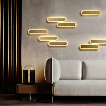 Daba Wall Lamp LED Brass Indoor Lighting Set of 2