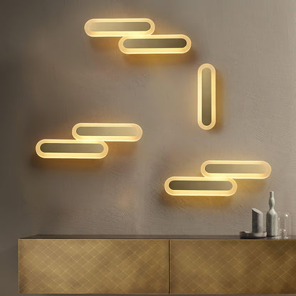 Daba Wall Lamp LED Brass Indoor Lighting Set of 2