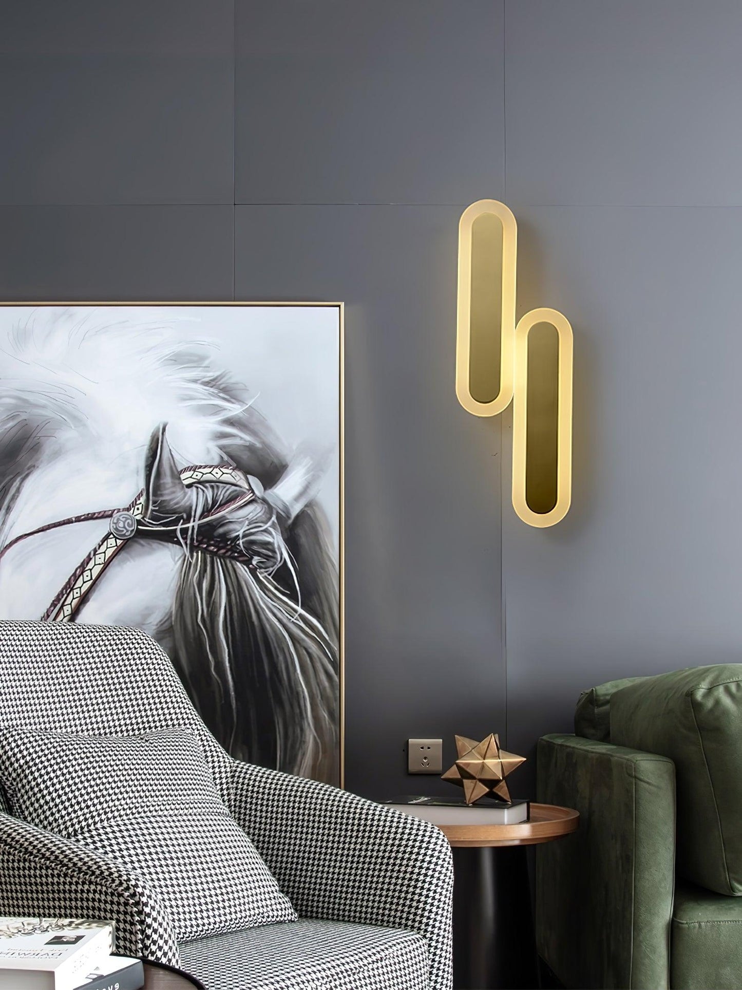 Daba Wall Lamp LED Brass Indoor Lighting Set of 2