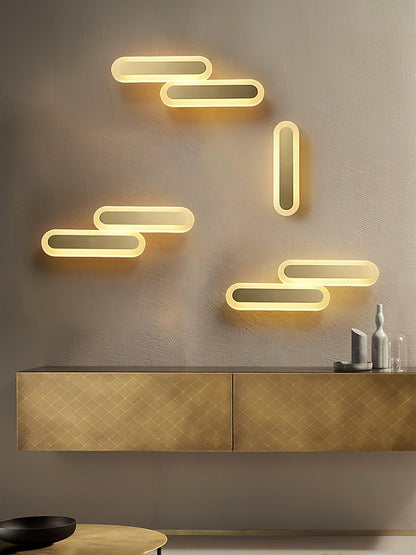 Daba Wall Lamp LED Brass Indoor Lighting Set of 2