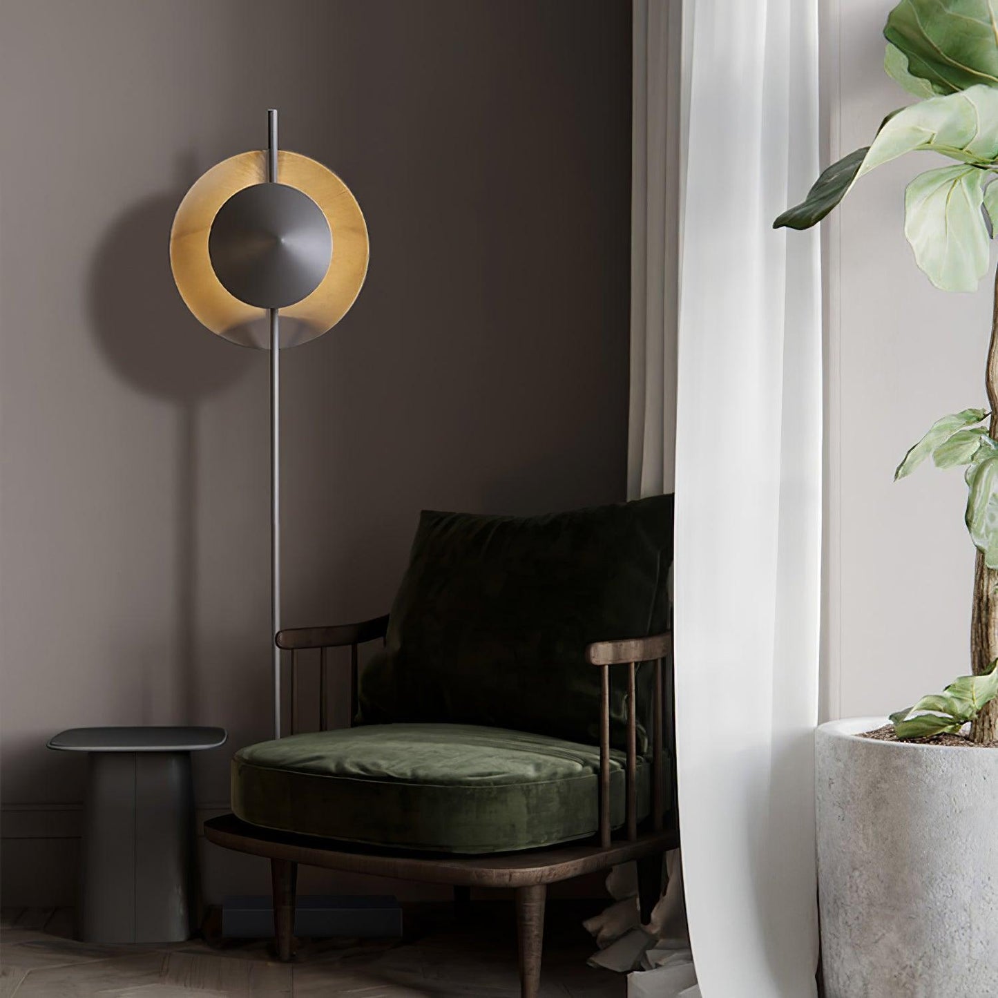 Dawn Floor Lamp - LED Indoor Lighting, Grey Modern Design