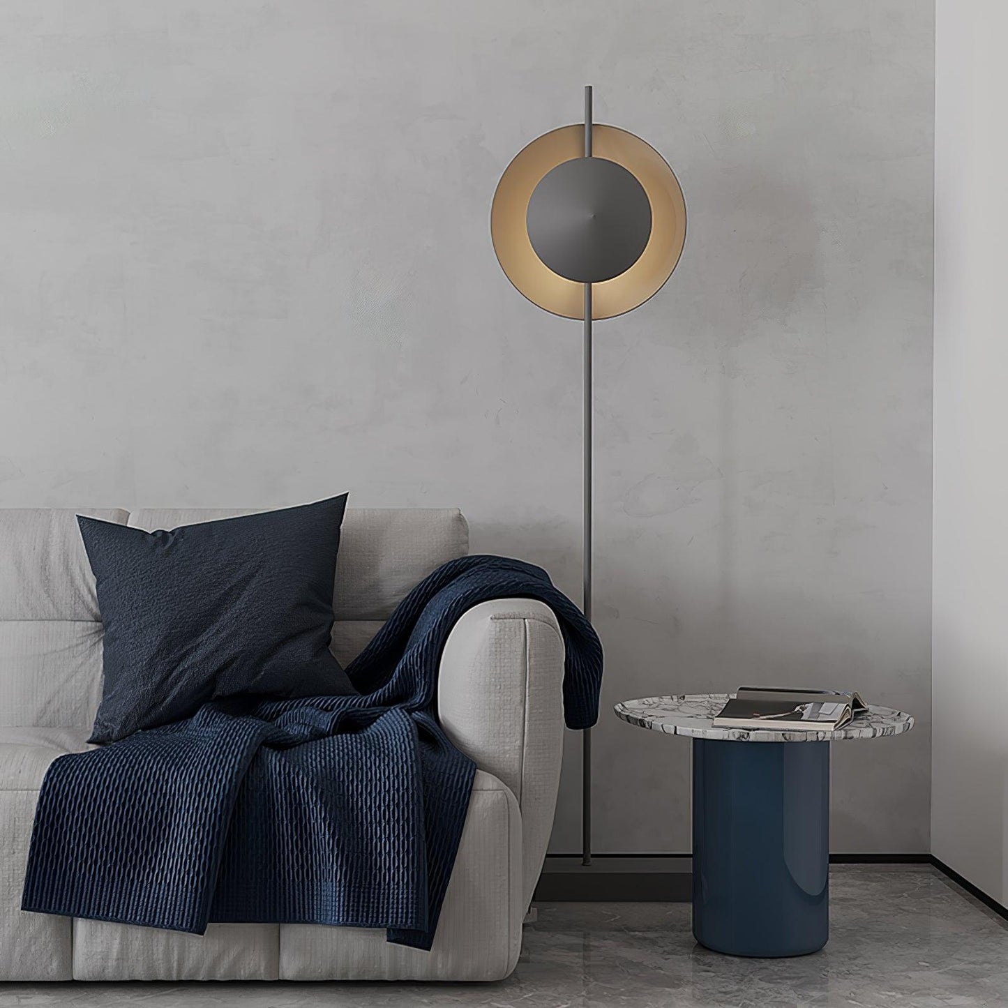 Dawn Floor Lamp - LED Indoor Lighting, Grey Modern Design
