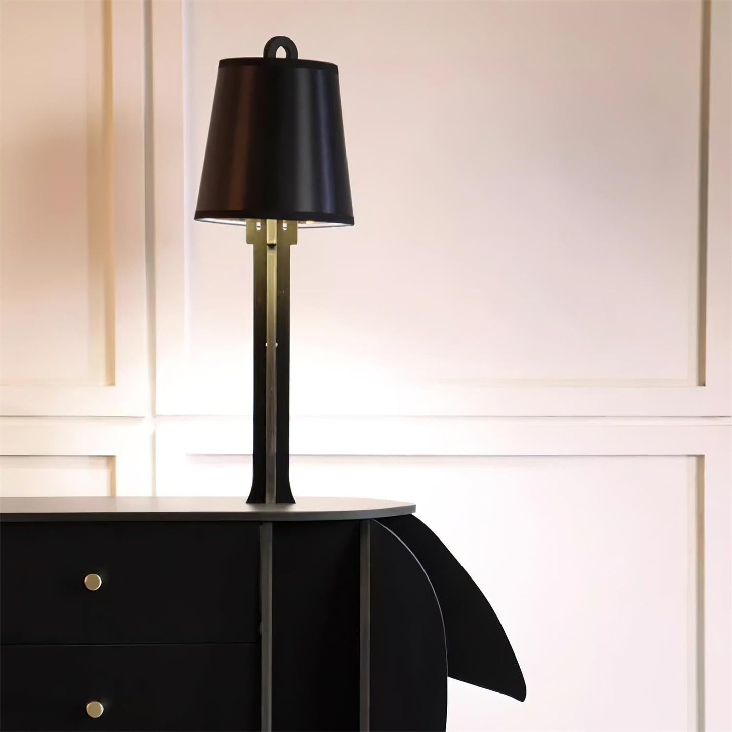 Deer Art Floor Lamp with LED Light and Storage Drawers