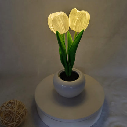 Modern Creative Simulation Tulip Peony LED Table Lamp