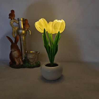 Modern Creative Simulation Tulip Peony LED Table Lamp