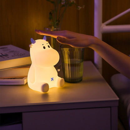 Modern Creative Cute Cow Silicone USB Rechargeable Night Light Table Lamp