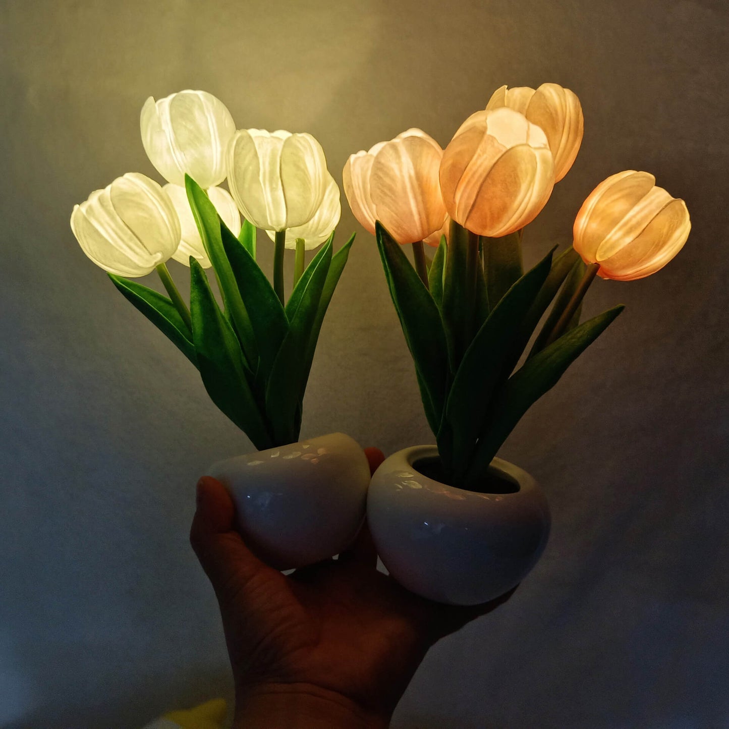 Modern Creative Simulation Tulip Peony LED Table Lamp