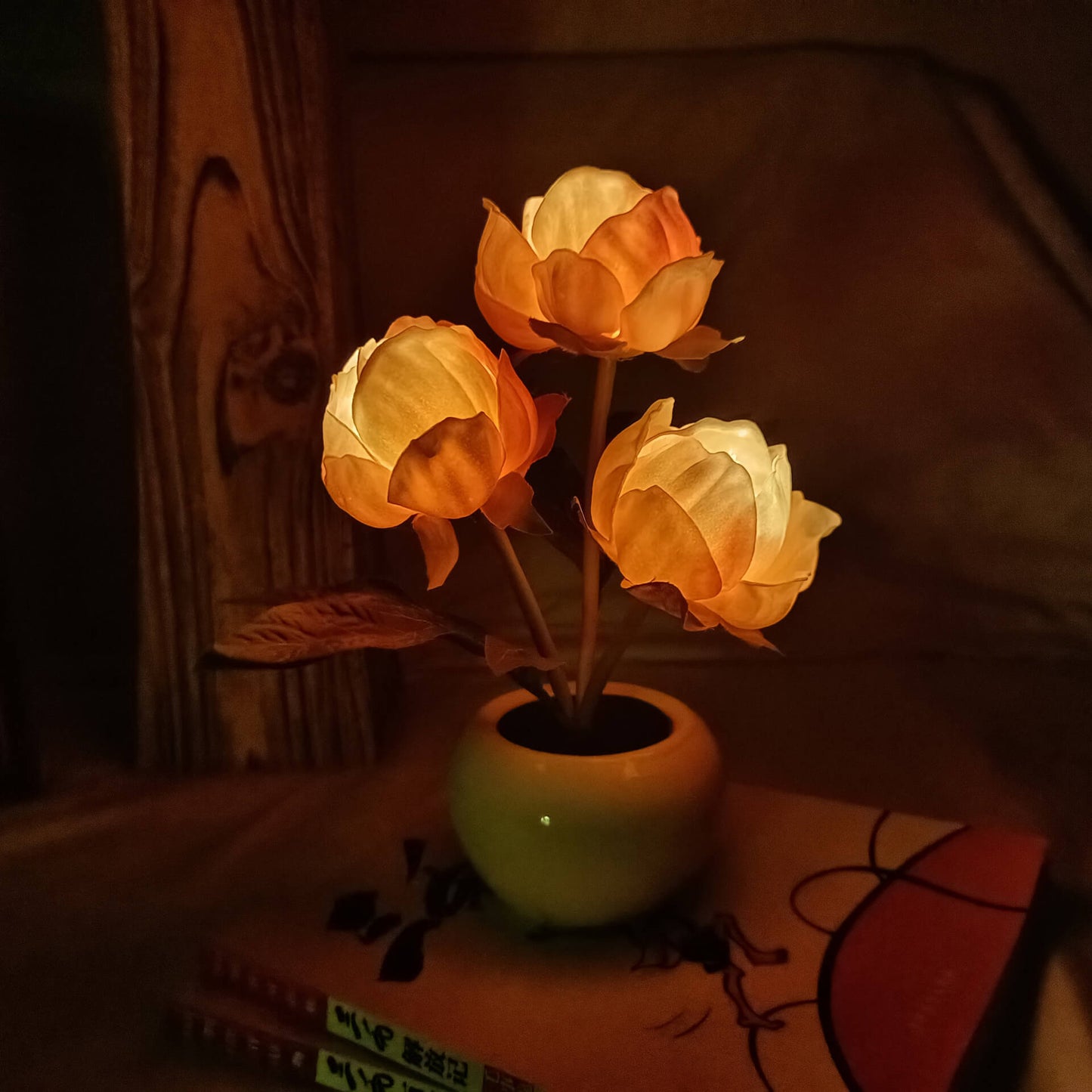 Modern Creative Simulation Tulip Peony LED Table Lamp