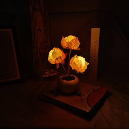 Modern Creative Simulation Tulip Peony LED Table Lamp