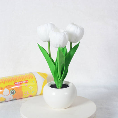Modern Creative Simulation Tulip Peony LED Table Lamp