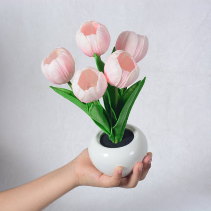 Modern Creative Simulation Tulip Peony LED Table Lamp