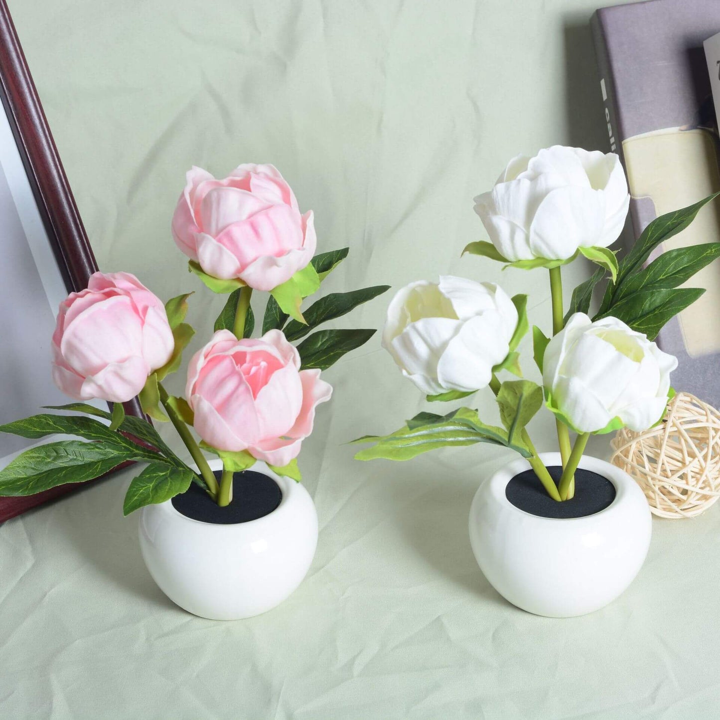 Modern Creative Simulation Tulip Peony LED Table Lamp