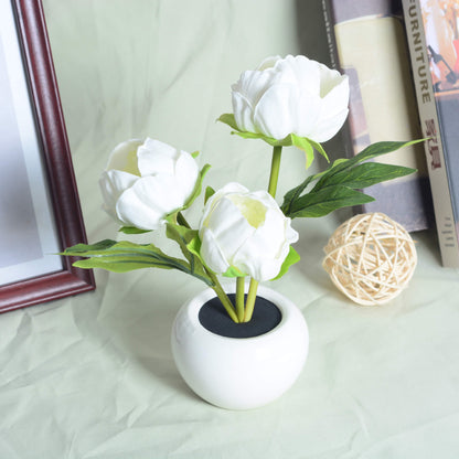 Modern Creative Simulation Tulip Peony LED Table Lamp