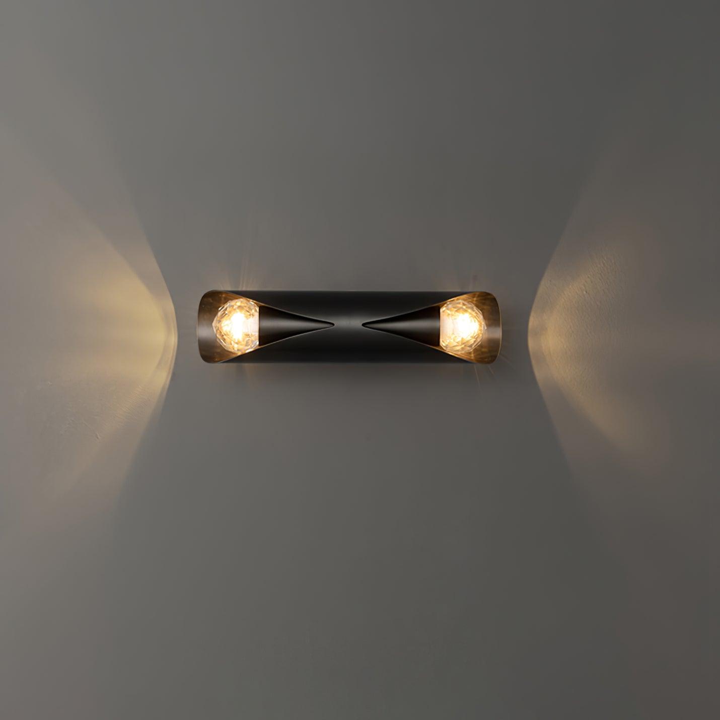 Diamonds Brass Wall Lamp with LED Bulb, Adjustable Design