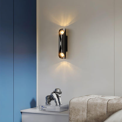 Diamonds Brass Wall Lamp with LED Bulb, Adjustable Design