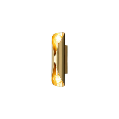 Diamonds Brass Wall Lamp with LED Bulb, Adjustable Design