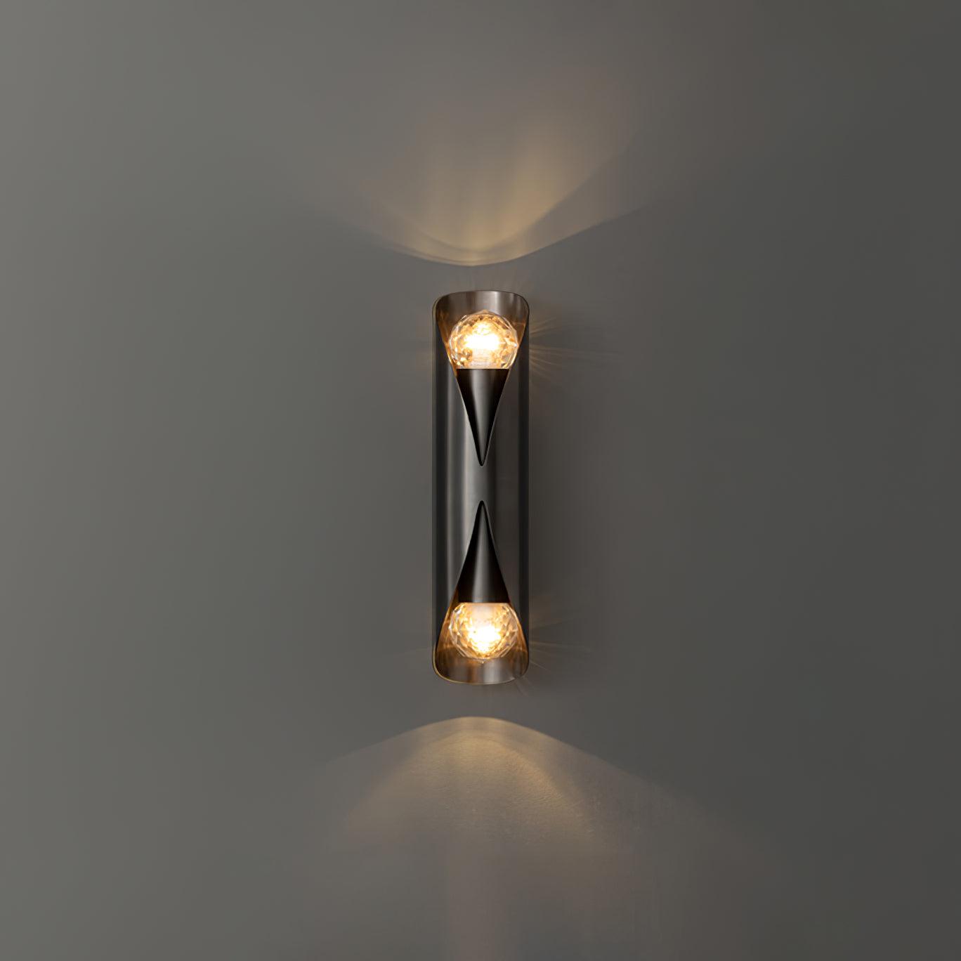 Diamonds Brass Wall Lamp with LED Bulb, Adjustable Design