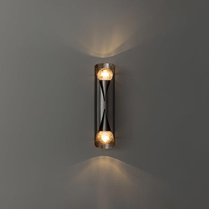 Diamonds Brass Wall Lamp with LED Bulb, Adjustable Design